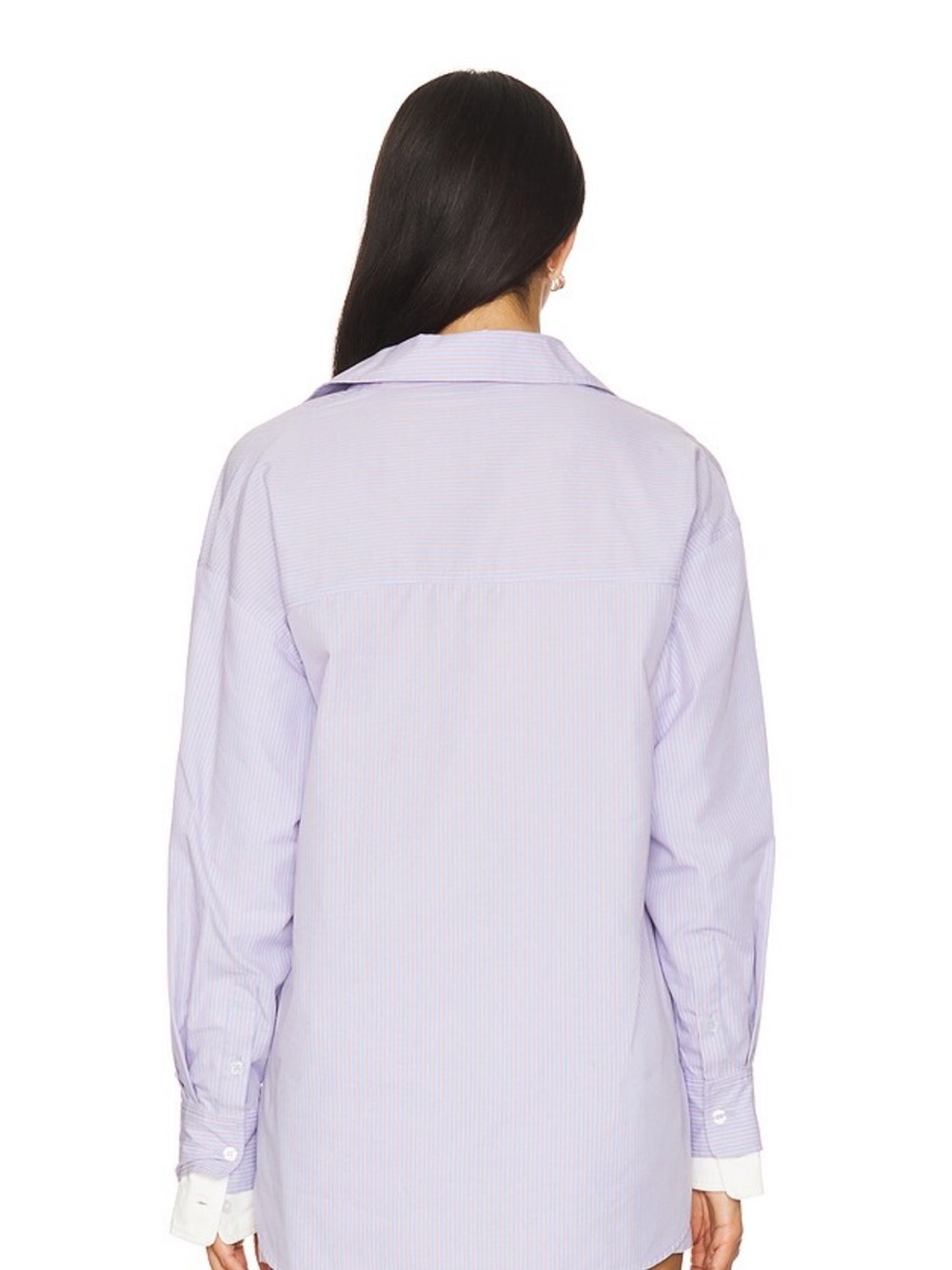 Line & Dot Maxin Shirt in Blue & Coral - Picture 3 of 7